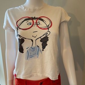 Women’s Small White Graphic Tee